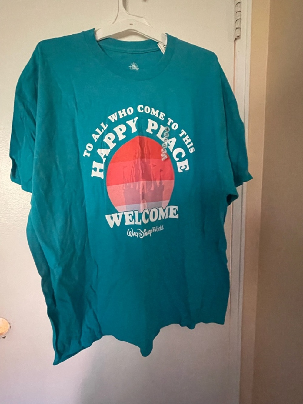 Disney Teal Graphic T‑Shirt with Pink Accent